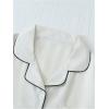 imageVerdusa Womens 2 Piece Pajama Set Matching Pjs Sets Cute Printed Sleepwear Button Up Shirt with Lounge Shorts SetSolid White