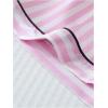 imageVerdusa Womens 2 Piece Pajama Set Matching Pjs Sets Cute Printed Sleepwear Button Up Shirt with Lounge Shorts SetStriped Pink