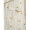 imageVerdusa Womens 2 Piece Pajama Set Matching Pjs Sets Cute Printed Sleepwear Button Up Shirt with Lounge Shorts SetYellow Apricot