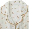 imageVerdusa Womens 2 Piece Pajama Set Matching Pjs Sets Cute Printed Sleepwear Button Up Shirt with Lounge Shorts SetYellow Beige