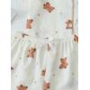 imageVerdusa Womens 2 Piece Pajama Sets Cute PJ Set Button Down Shirts and Shorts SleepwearApricot Bears
