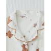 imageVerdusa Womens 2 Piece Pajama Sets Cute PJ Set Button Down Shirts and Shorts SleepwearApricot Bears