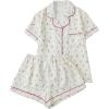 imageVerdusa Womens 2 Piece Pajama Sets Cute PJ Set Button Down Shirts and Shorts SleepwearApricot Floral