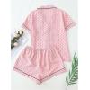 imageVerdusa Womens 2 Piece Pajama Sets Cute PJ Set Button Down Shirts and Shorts SleepwearPink