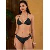 imageVerdusa Womens Bikini Sets Halter String Cute Frill Trim Two Piece Swimsuit Bathing SuitsBlack