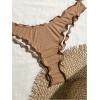 imageVerdusa Womens Bikini Sets Halter String Cute Frill Trim Two Piece Swimsuit Bathing SuitsBrown