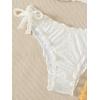 imageVerdusa Womens Bikini Sets Halter String Cute Frill Trim Two Piece Swimsuit Bathing SuitsWhite