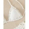 imageVerdusa Womens Bikini Sets Halter String Cute Frill Trim Two Piece Swimsuit Bathing SuitsWhite