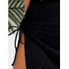 imageVerdusa Womens Drawstring Split Side Bodycon Skirt Swimsuit Bikini Cover UpBlack