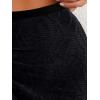 imageVerdusa Womens Drawstring Split Side Bodycon Skirt Swimsuit Bikini Cover UpBlack