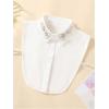 imageVerdusa Womens Fake Collar Detachable Dickey Collar Half Shirts BlouseBeaded White