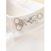 imageVerdusa Womens Fake Collar Detachable Dickey Collar Half Shirts BlouseBeaded White