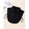 imageVerdusa Womens Fake Collar Detachable Dickey Collar Half Shirts BlouseBlack
