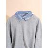 imageVerdusa Womens Fake Collar Detachable Dickey Collar Half Shirts BlouseBlue and White