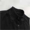 imageVerdusa Womens Fake Collar Detachable Dickey Collar Half Shirts BlouseFlower Black
