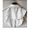 imageVerdusa Womens Fake Collar Detachable Dickey Collar Half Shirts BlousePlain White