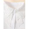 imageVerdusa Womens Fake Collar Detachable Dickey Collar Half Shirts BlouseSolid White