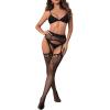 imageVerdusa Womens Fishnet Stockings Tights High Waist Lace Suspender PantyhoseBlack Fishnet