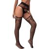 imageVerdusa Womens Fishnet Stockings Tights High Waist Lace Suspender PantyhoseBlack Fishnet