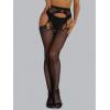 imageVerdusa Womens Fishnet Stockings Tights High Waist Lace Suspender PantyhoseCut Out Lace Black