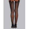 imageVerdusa Womens Fishnet Stockings Tights High Waist Lace Suspender PantyhoseCut Out Lace Black