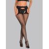 imageVerdusa Womens Fishnet Stockings Tights High Waist Lace Suspender PantyhoseFishnet Black