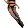 imageVerdusa Womens Fishnet Stockings Tights High Waist Lace Suspender PantyhoseLace Black