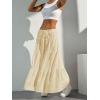 imageVerdusa Womens Flowy Flared Ruffle Boho Long Skirt Summer Maxi SkirtBeige