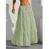 imageVerdusa Womens Flowy Flared Ruffle Boho Long Skirt Summer Maxi SkirtMint Green
