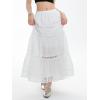 imageVerdusa Womens Flowy Flared Ruffle Boho Long Skirt Summer Maxi SkirtPure White
