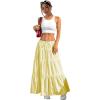 imageVerdusa Womens Flowy Flared Ruffle Boho Long Skirt Summer Maxi SkirtYellow