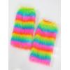 imageVerdusa Womens Fur Leg Warmers Furry Fuzzy Long Boot Cuff CoversMulticolor