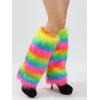 imageVerdusa Womens Fur Leg Warmers Furry Fuzzy Long Boot Cuff CoversMulticolor