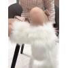 imageVerdusa Womens Fur Leg Warmers Furry Fuzzy Long Boot Cuff CoversPlain White
