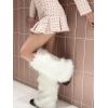 imageVerdusa Womens Fur Leg Warmers Furry Fuzzy Long Boot Cuff CoversPlain White