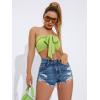 imageVerdusa Womens Ripped Distressed Skinny Denim ShortsBlue