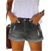 imageVerdusa Womens Ripped Distressed Skinny Denim ShortsConcrete Grey
