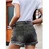 imageVerdusa Womens Ripped Distressed Skinny Denim ShortsConcrete Grey