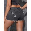 imageVerdusa Womens Ripped Distressed Skinny Denim ShortsDark Grey
