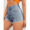 imageVerdusa Womens Ripped Distressed Skinny Denim ShortsFloral Blue