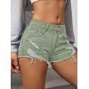 imageVerdusa Womens Ripped Distressed Skinny Denim ShortsGreen