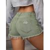 imageVerdusa Womens Ripped Distressed Skinny Denim ShortsGreen
