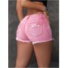 imageVerdusa Womens Ripped Distressed Skinny Denim ShortsPink