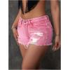 imageVerdusa Womens Ripped Distressed Skinny Denim ShortsPink
