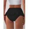 imageVerdusa Womens Ruffled Bikini Bottoms High Waist Beachwear Swim BriefsBlack