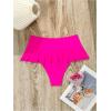 imageVerdusa Womens Ruffled Bikini Bottoms High Waist Beachwear Swim BriefsHot Pink