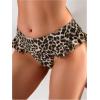 imageVerdusa Womens Ruffled Bikini Bottoms High Waist Beachwear Swim BriefsLeopard