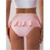 imageVerdusa Womens Ruffled Bikini Bottoms High Waist Beachwear Swim BriefsPink