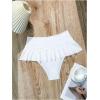 imageVerdusa Womens Ruffled Bikini Bottoms High Waist Beachwear Swim BriefsWhite