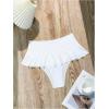 imageVerdusa Womens Ruffled Bikini Bottoms High Waist Beachwear Swim BriefsWhite